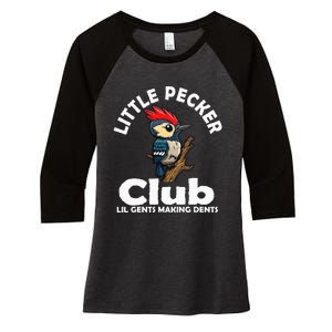 Little Pecker Club Lil Gents Making Dents Women's Tri-Blend 3/4-Sleeve Raglan Shirt