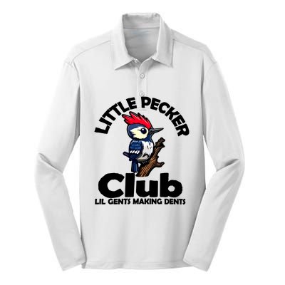 Little Pecker Club Lil Gents Making Dents Silk Touch Performance Long Sleeve Polo