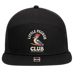 Little Pecker Club Funny Adult Humor 7 Panel Mesh Trucker Snapback Hat