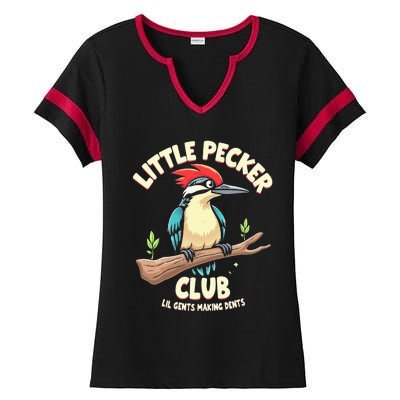 Little Pecker Club Lil Gents Making Dents Ladies Halftime Notch Neck Tee