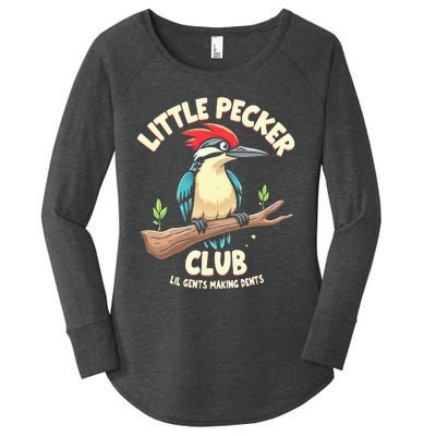 Little Pecker Club Lil Gents Making Dents Women's Perfect Tri Tunic Long Sleeve Shirt