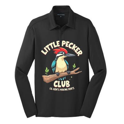 Little Pecker Club Lil Gents Making Dents Silk Touch Performance Long Sleeve Polo