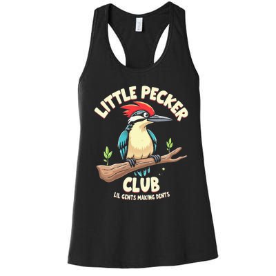 Little Pecker Club Lil Gents Making Dents Women's Racerback Tank