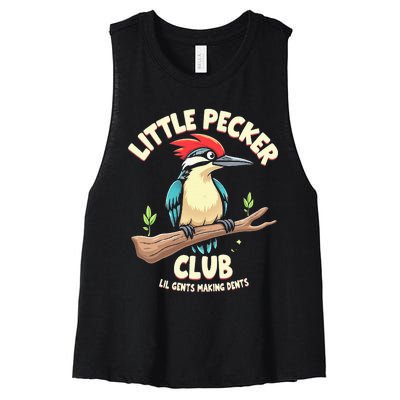 Little Pecker Club Lil Gents Making Dents Women's Racerback Cropped Tank