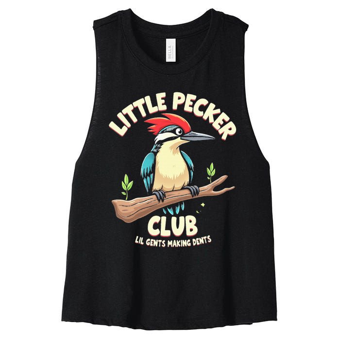 Little Pecker Club Lil Gents Making Dents Women's Racerback Cropped Tank