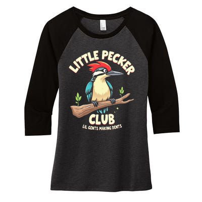 Little Pecker Club Lil Gents Making Dents Women's Tri-Blend 3/4-Sleeve Raglan Shirt