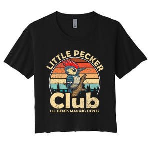 Little Pecker Club Lil Gents Making Dents Women's Crop Top Tee