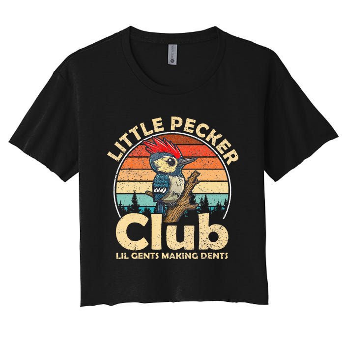 Little Pecker Club Lil Gents Making Dents Women's Crop Top Tee