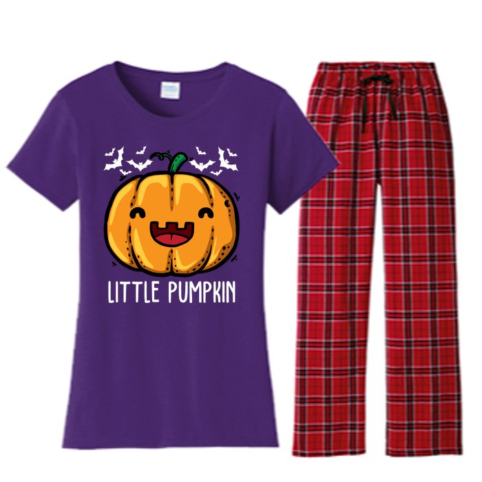 Little Pumpkin Cute Halloween Women's Flannel Pajama Set