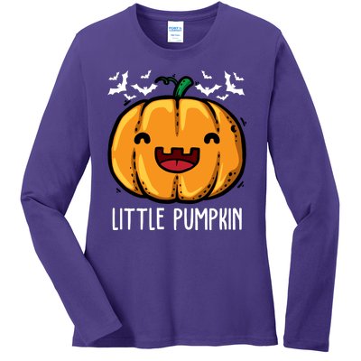 Little Pumpkin Cute Halloween Ladies Long Sleeve Shirt