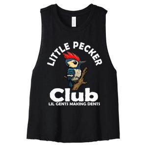 Little Pecker Club Lil Gents Making Dents Women's Racerback Cropped Tank