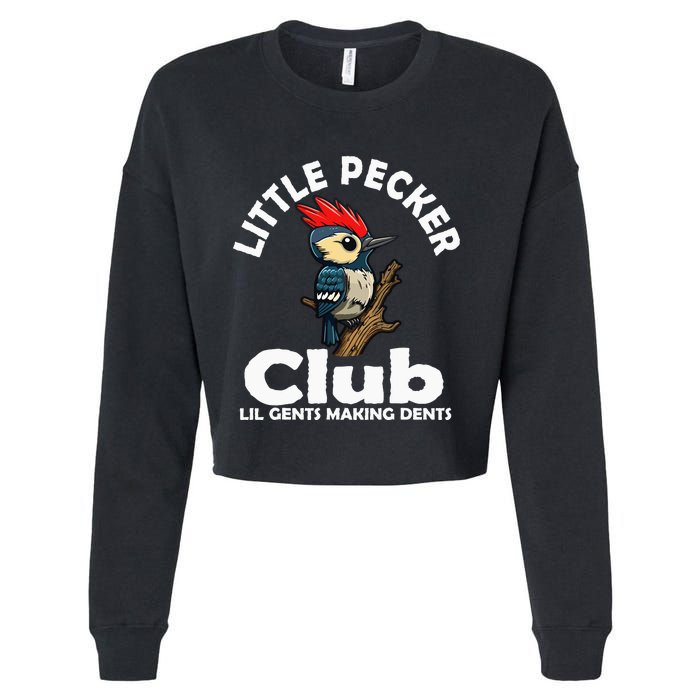 Little Pecker Club Lil Gents Making Dents Cropped Pullover Crew