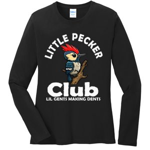 Little Pecker Club Lil Gents Making Dents Ladies Long Sleeve Shirt