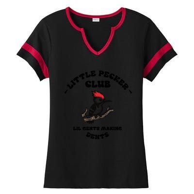 Little Pecker Club Lil Gents Making Dents Ladies Halftime Notch Neck Tee