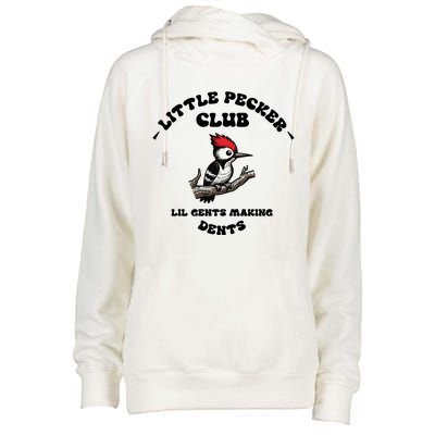 Little Pecker Club Lil Gents Making Dents Womens Funnel Neck Pullover Hood