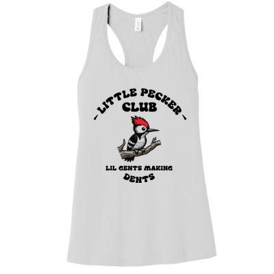 Little Pecker Club Lil Gents Making Dents Women's Racerback Tank