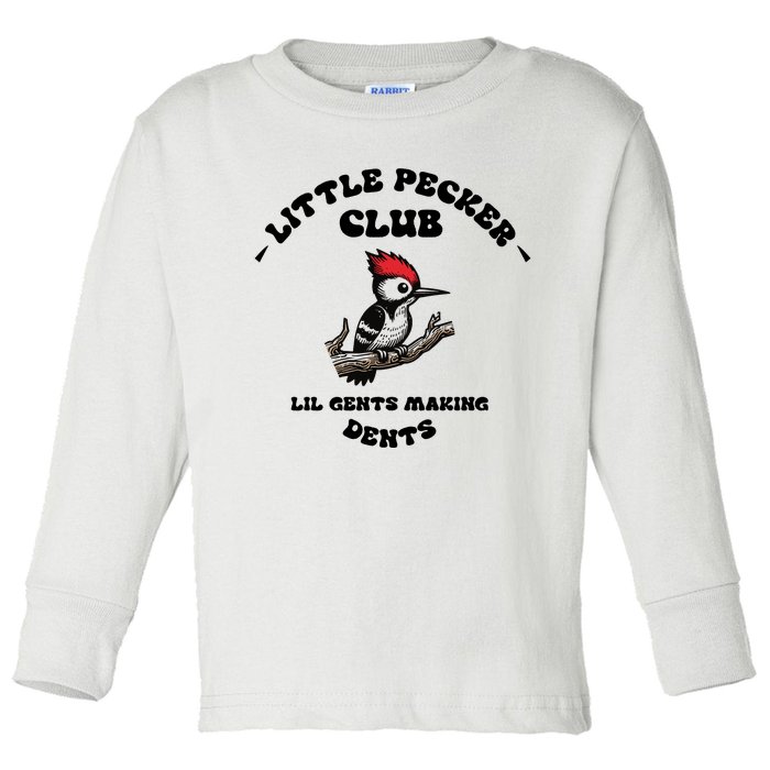 Little Pecker Club Lil Gents Making Dents Toddler Long Sleeve Shirt