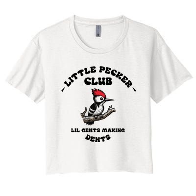 Little Pecker Club Lil Gents Making Dents Women's Crop Top Tee