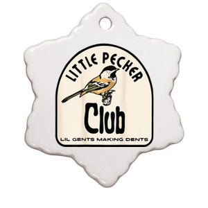 little pecker club Ceramic Star Ornament