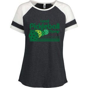 Local Pickleball Champ Professional Pickleballer Gift Enza Ladies Jersey Colorblock Tee