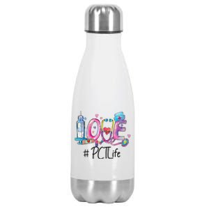 Love Patient Care Technician PCT Nurse Stainless Steel Insulated Water Bottle