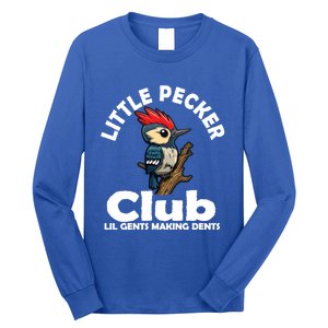 Little Pecker Club Lil Gents Making Dents Funny Woodpecker Long Sleeve Shirt