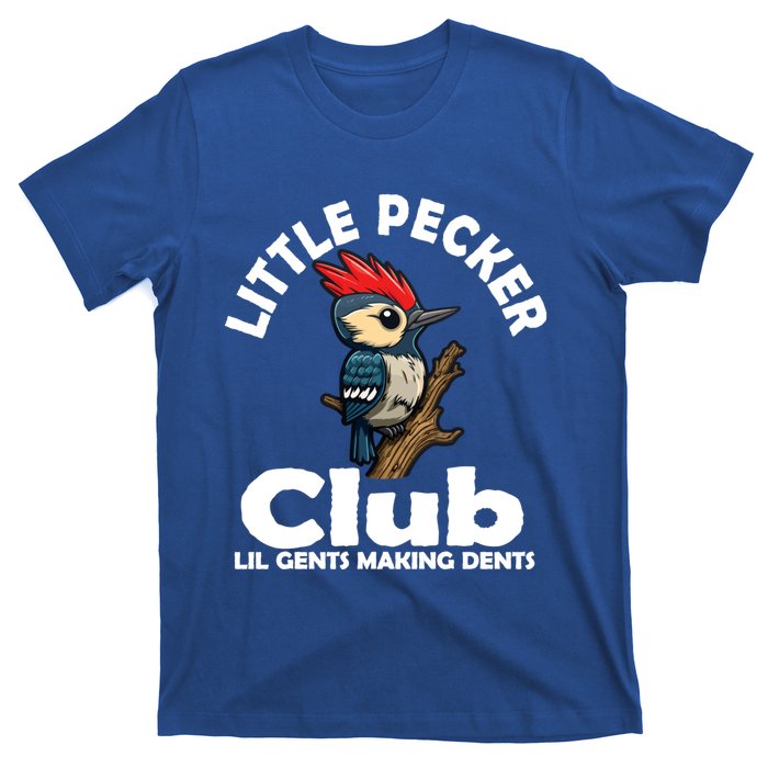 Little Pecker Club Lil Gents Making Dents Funny Woodpecker T-Shirt