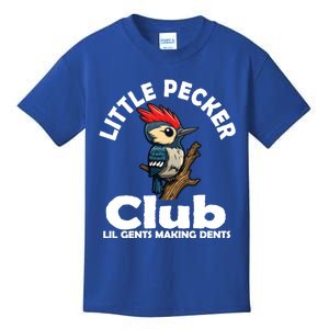 Little Pecker Club Lil Gents Making Dents Funny Woodpecker Kids T-Shirt