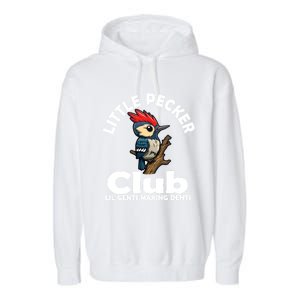 Little Pecker Club Lil Gents Making Dents Funny Woodpecker Garment-Dyed Fleece Hoodie