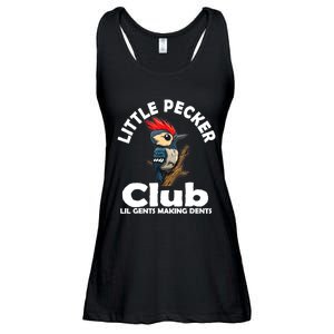 Little Pecker Club Lil Gents Making Dents Funny Woodpecker Ladies Essential Flowy Tank