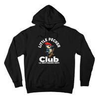 Little Pecker Club Lil Gents Making Dents Funny Woodpecker Tall Hoodie