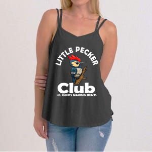 Little Pecker Club Lil Gents Making Dents Funny Woodpecker Women's Strappy Tank