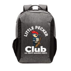 Little Pecker Club Lil Gents Making Dents Funny Woodpecker Vector Backpack