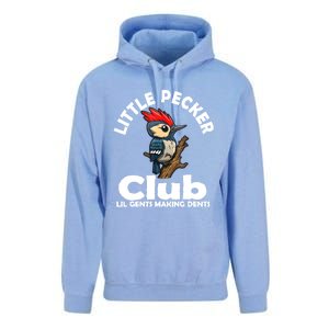 Little Pecker Club Lil Gents Making Dents Funny Woodpecker Unisex Surf Hoodie