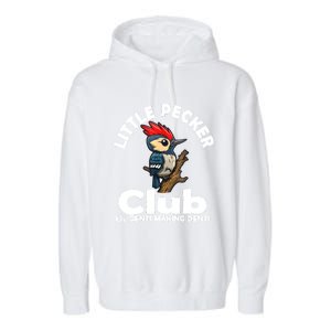 Little Pecker Club Lil Gents Making Dents Funny Woodpecker Garment-Dyed Fleece Hoodie