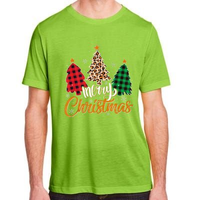 Leopard Plaid Christmas Tree Merry Christmas Tank Top Adult ChromaSoft Performance T-Shirt