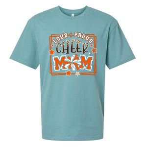 Loud & Proud Cheer Mom Orange Team Leopard Funny Cheer Crew Sueded Cloud Jersey T-Shirt