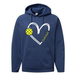 Love Pickleball Cute Pickleball Match I Love Pickleball Performance Fleece Hoodie