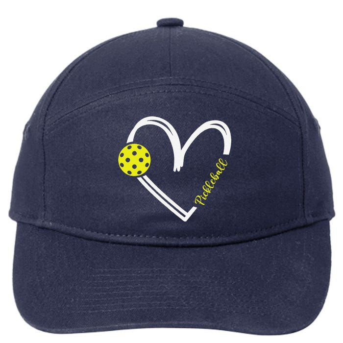 Love Pickleball Cute Pickleball Match I Love Pickleball 7-Panel Snapback Hat