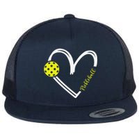 Love Pickleball Cute Pickleball Match I Love Pickleball Flat Bill Trucker Hat