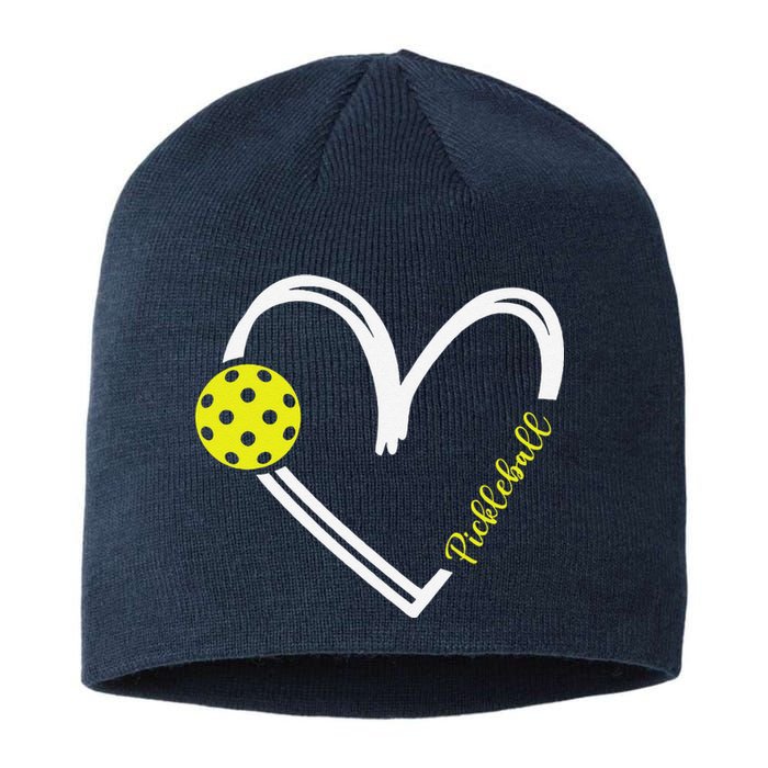 Love Pickleball Cute Pickleball Match I Love Pickleball Sustainable Beanie