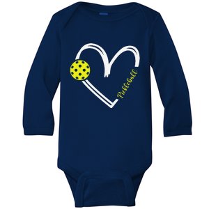 Love Pickleball Cute Pickleball Match I Love Pickleball Baby Long Sleeve Bodysuit