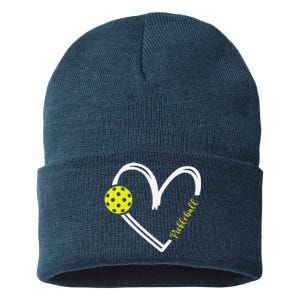 Love Pickleball Cute Pickleball Match I Love Pickleball Sustainable Knit Beanie