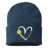 Love Pickleball Cute Pickleball Match I Love Pickleball Sustainable Knit Beanie