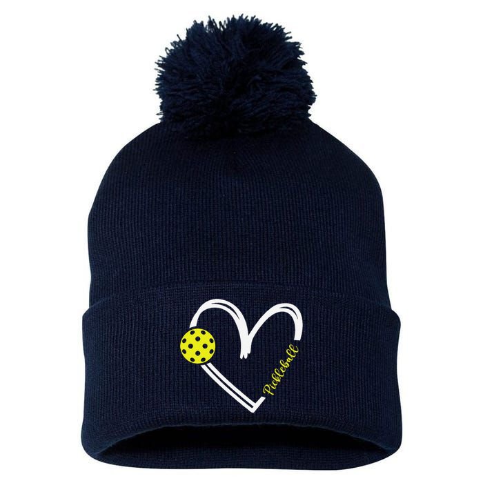 Love Pickleball Cute Pickleball Match I Love Pickleball Pom Pom 12in Knit Beanie