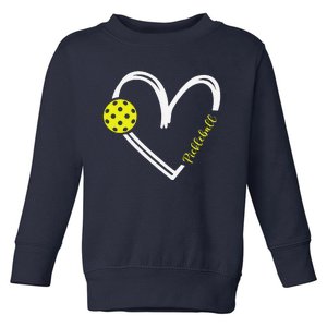 Love Pickleball Cute Pickleball Match I Love Pickleball Toddler Sweatshirt