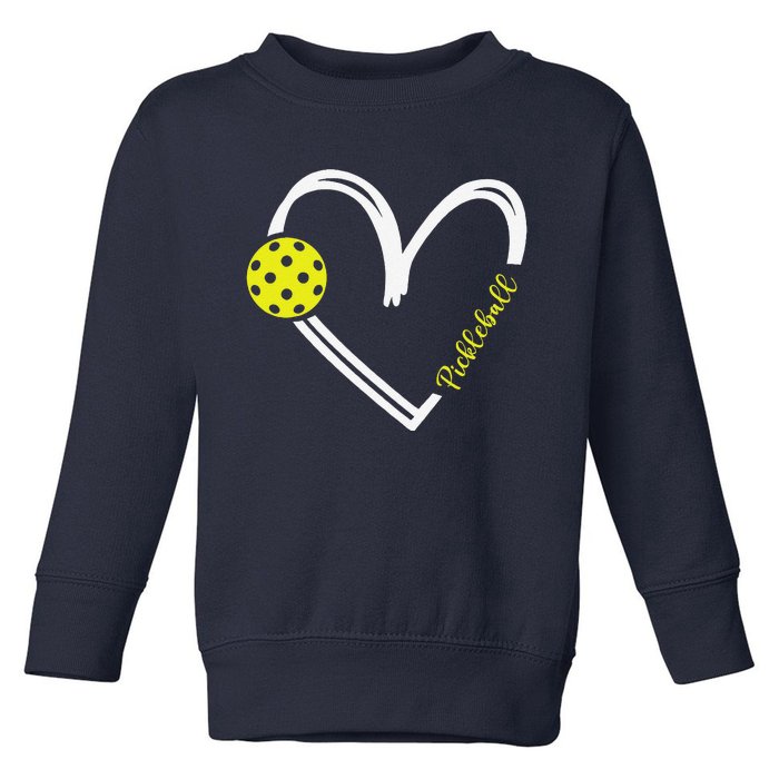 Love Pickleball Cute Pickleball Match I Love Pickleball Toddler Sweatshirt