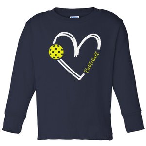 Love Pickleball Cute Pickleball Match I Love Pickleball Toddler Long Sleeve Shirt