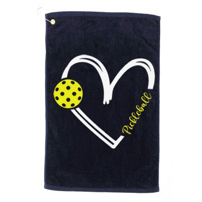 Love Pickleball Cute Pickleball Match I Love Pickleball Platinum Collection Golf Towel