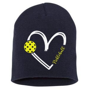 Love Pickleball Cute Pickleball Match I Love Pickleball Short Acrylic Beanie